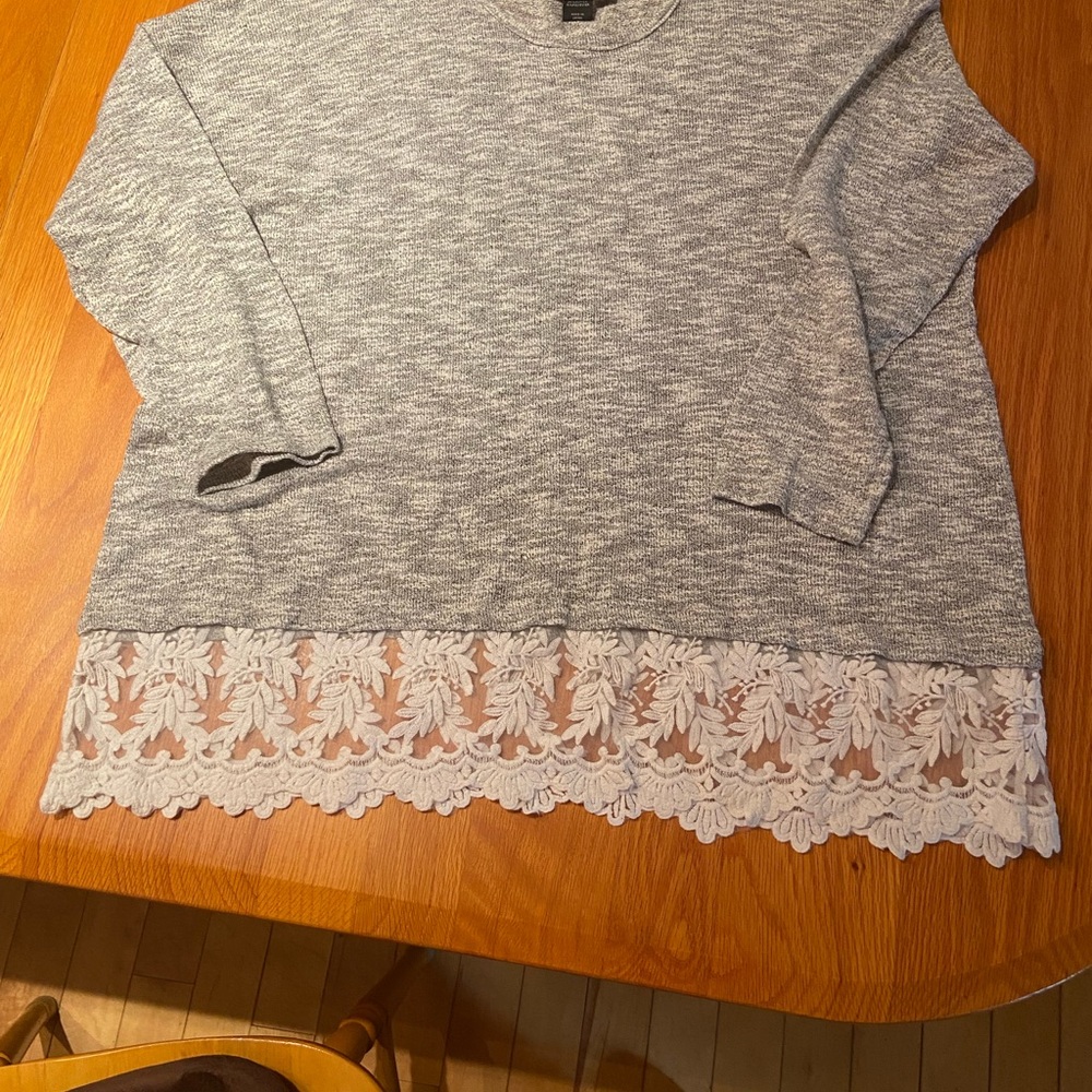 ⭐️2/20$ Lane Bryant Gray Knit Top